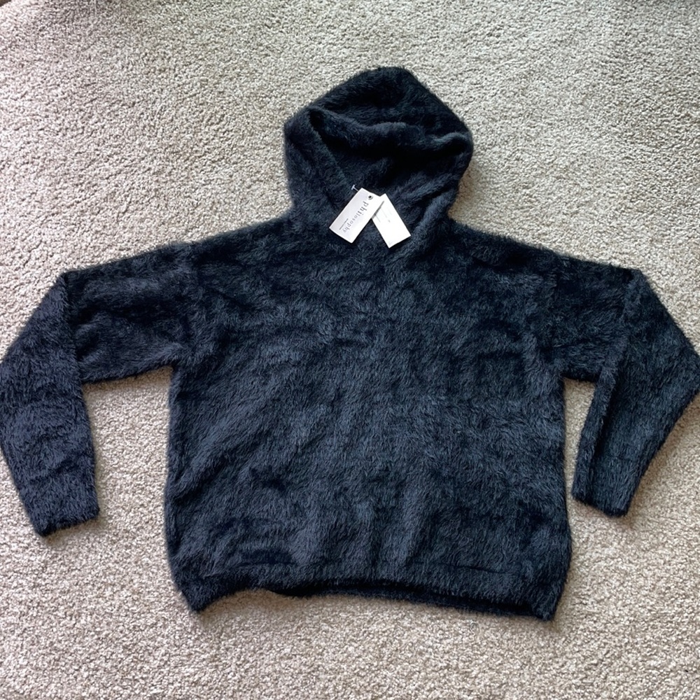Philosophy black hooded sweater NWT